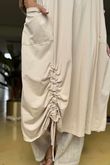 Made in Italy Cotton Jersey Hitch Cocoon Dress Stone /4 =